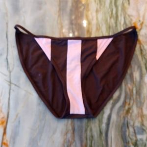 Playa LA Blanca Brown/pink bikini bottoms, size Large